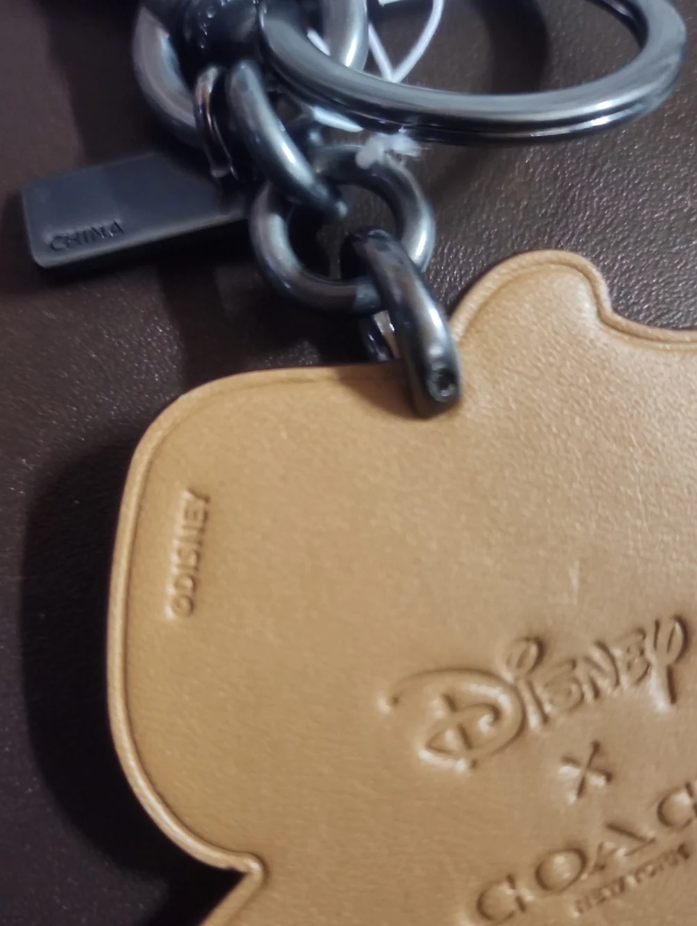 Coach X Disney Colab. Minnie Mouse Leather Key Charm Sparkle Enlaid Boombox Nwt